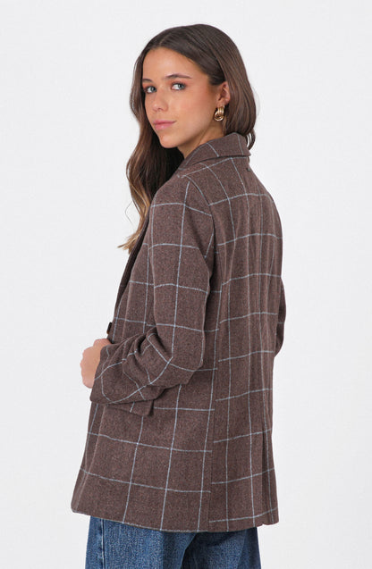 Blazer Cuadros Brown