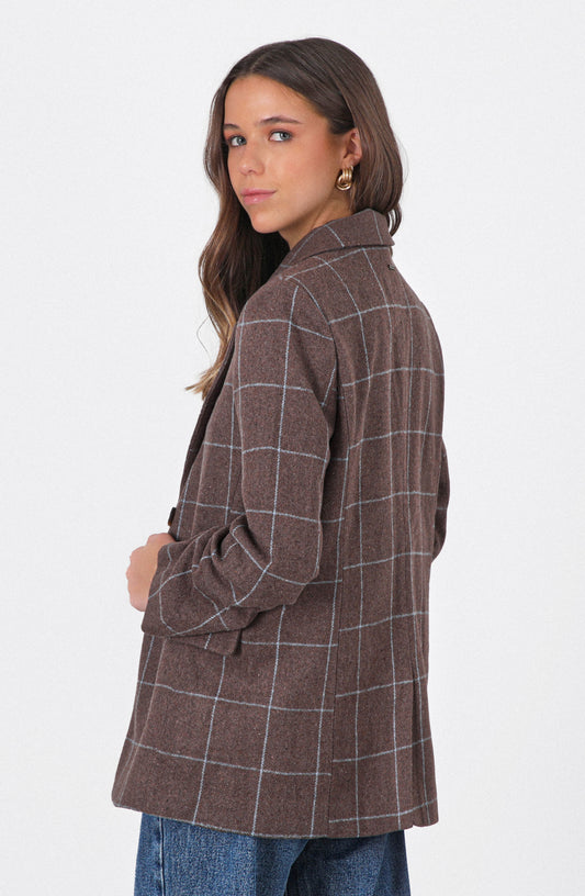 Blazer Cuadros Brown