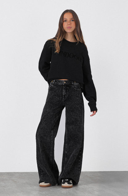 Pantalón Estrellas Cinturón Black