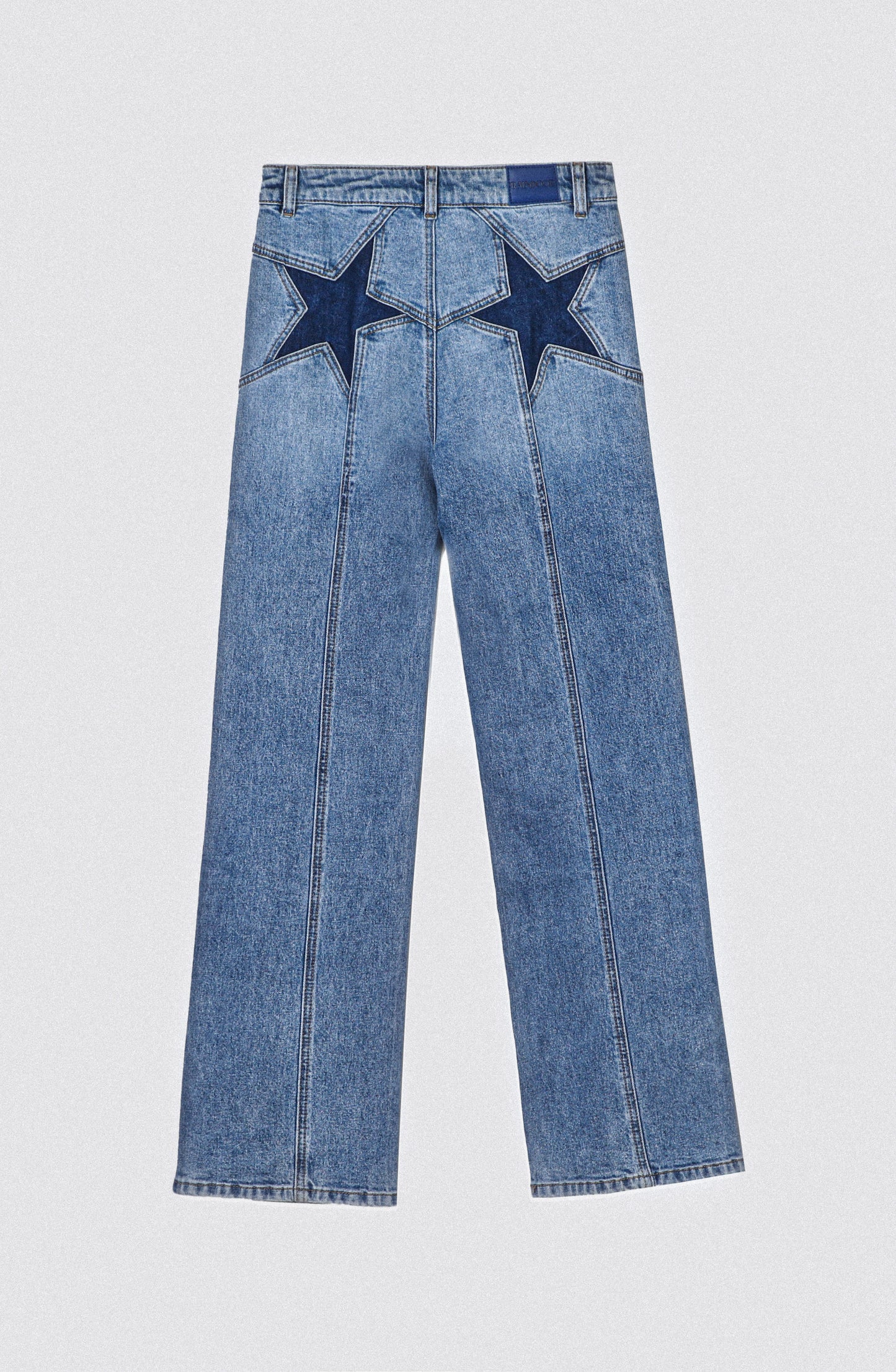 Pantalón Straight Estrella Print Blue