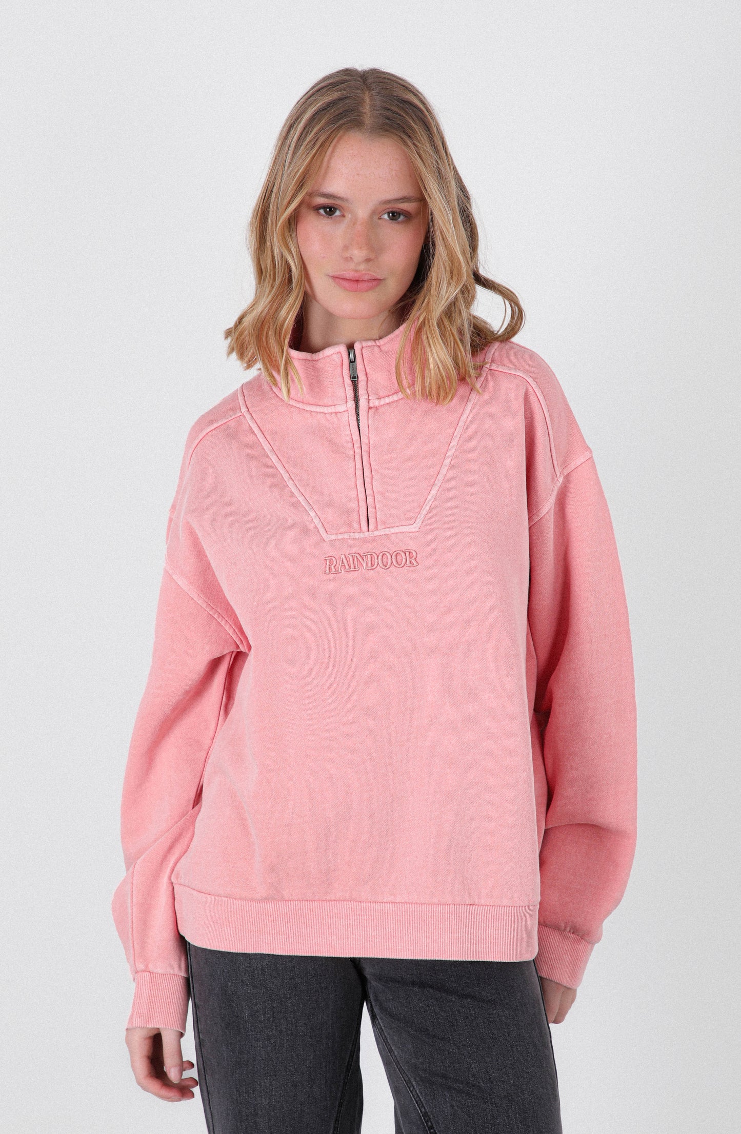 Polerón Medio Zipper Rose