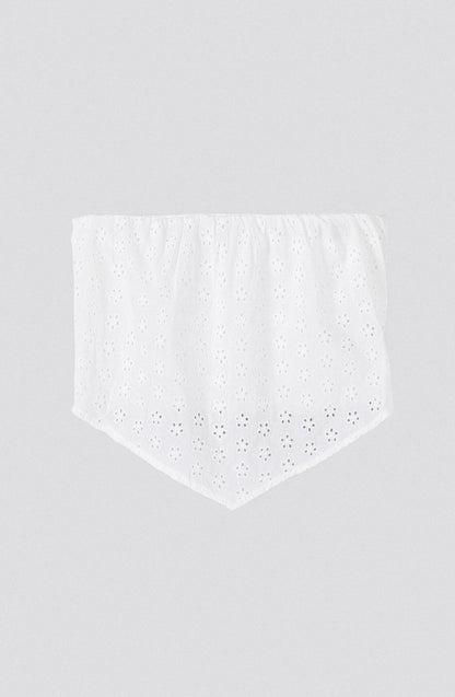Top Bandana Broderie White