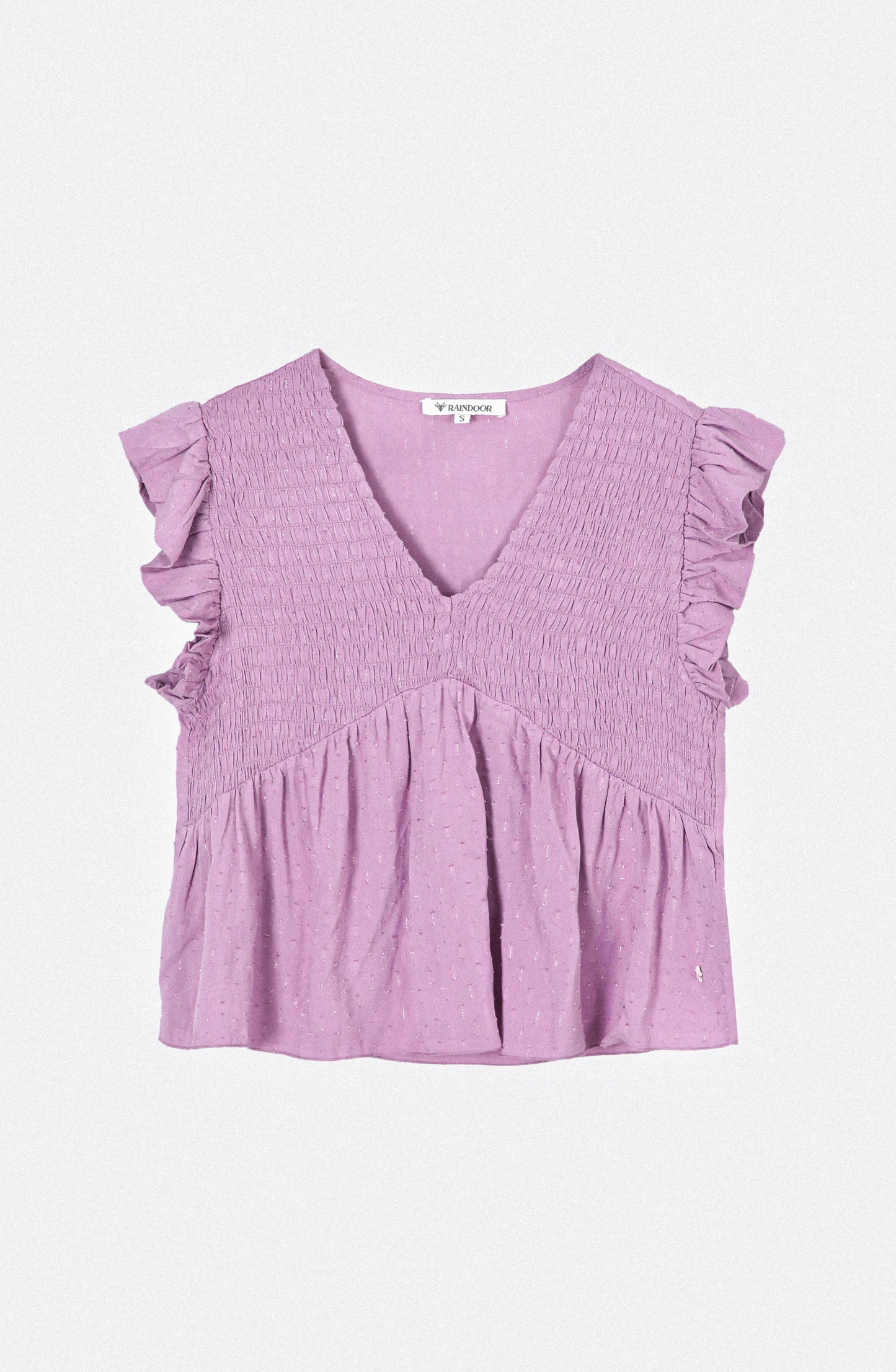 Top Panal Vuelos Lurex Pink