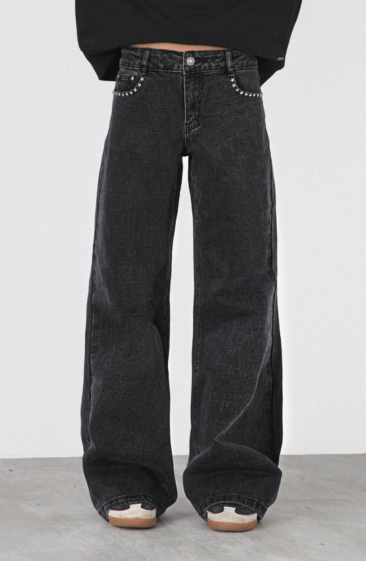 Pantalón Estrella Bolsillo Black