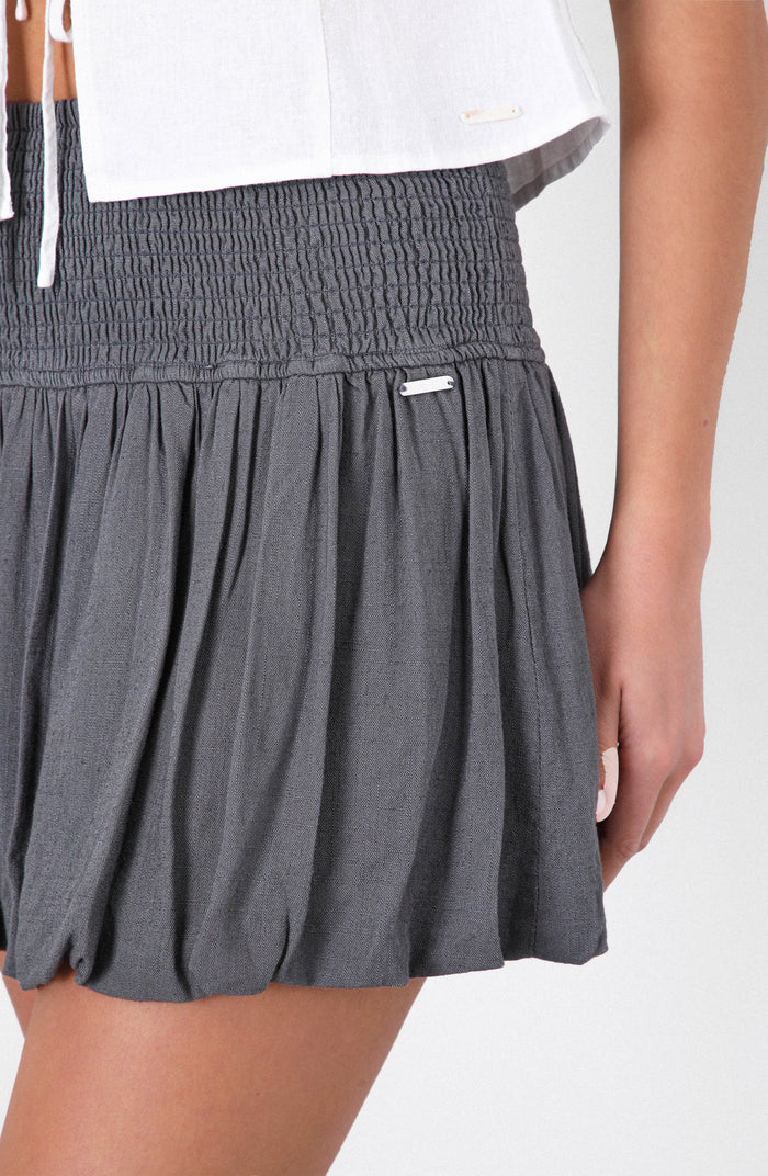 Falda Globo Lino Grey