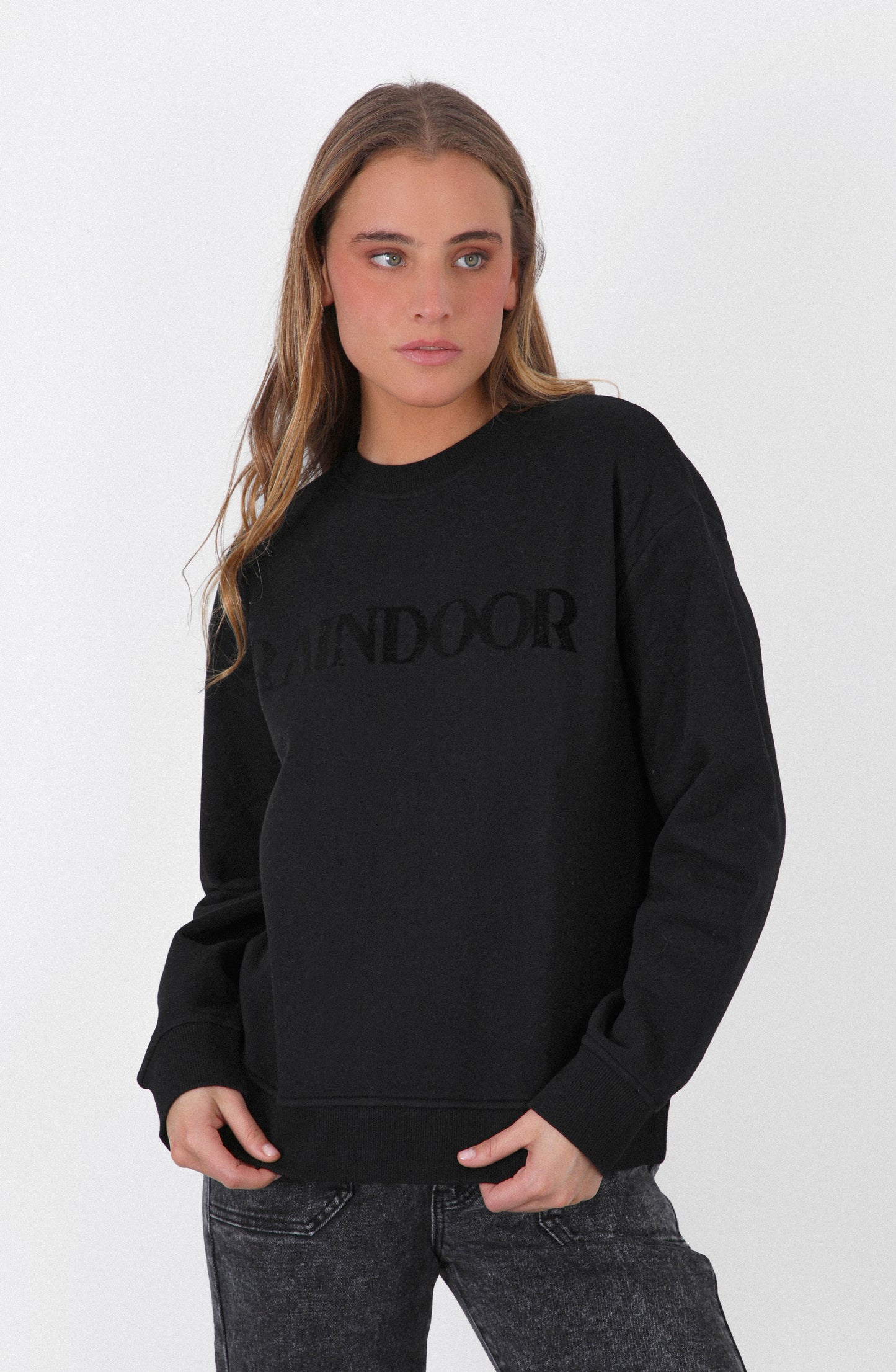 Polerón Crew Neck Logo Velvet Black