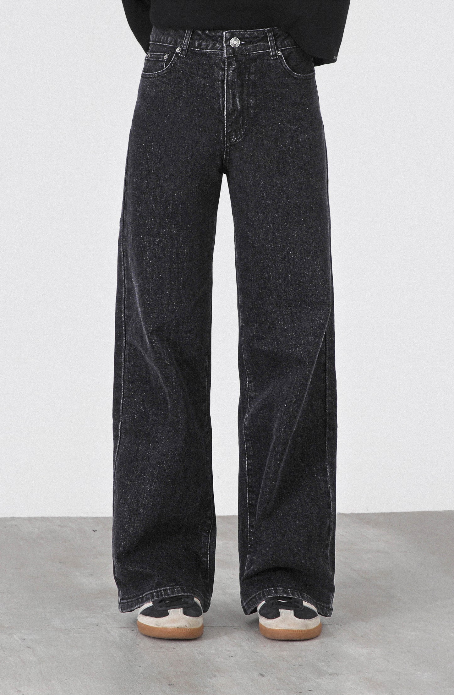 Pantalón Straight Estrellas Black