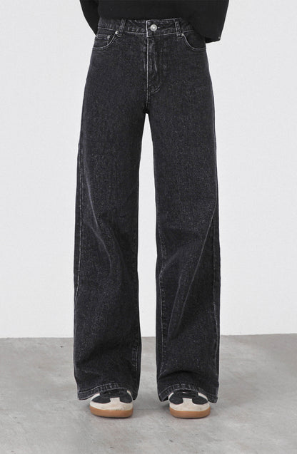 Pantalón Straight Estrellas Black