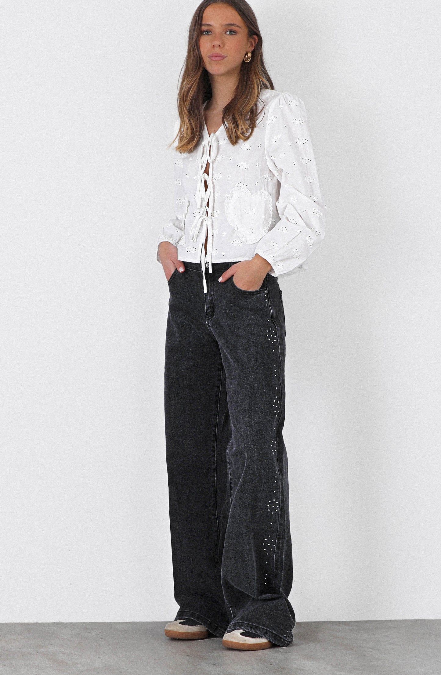 Pantalón Estrellas Tachas Black