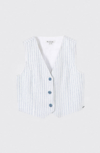 Vest Lino Rayas