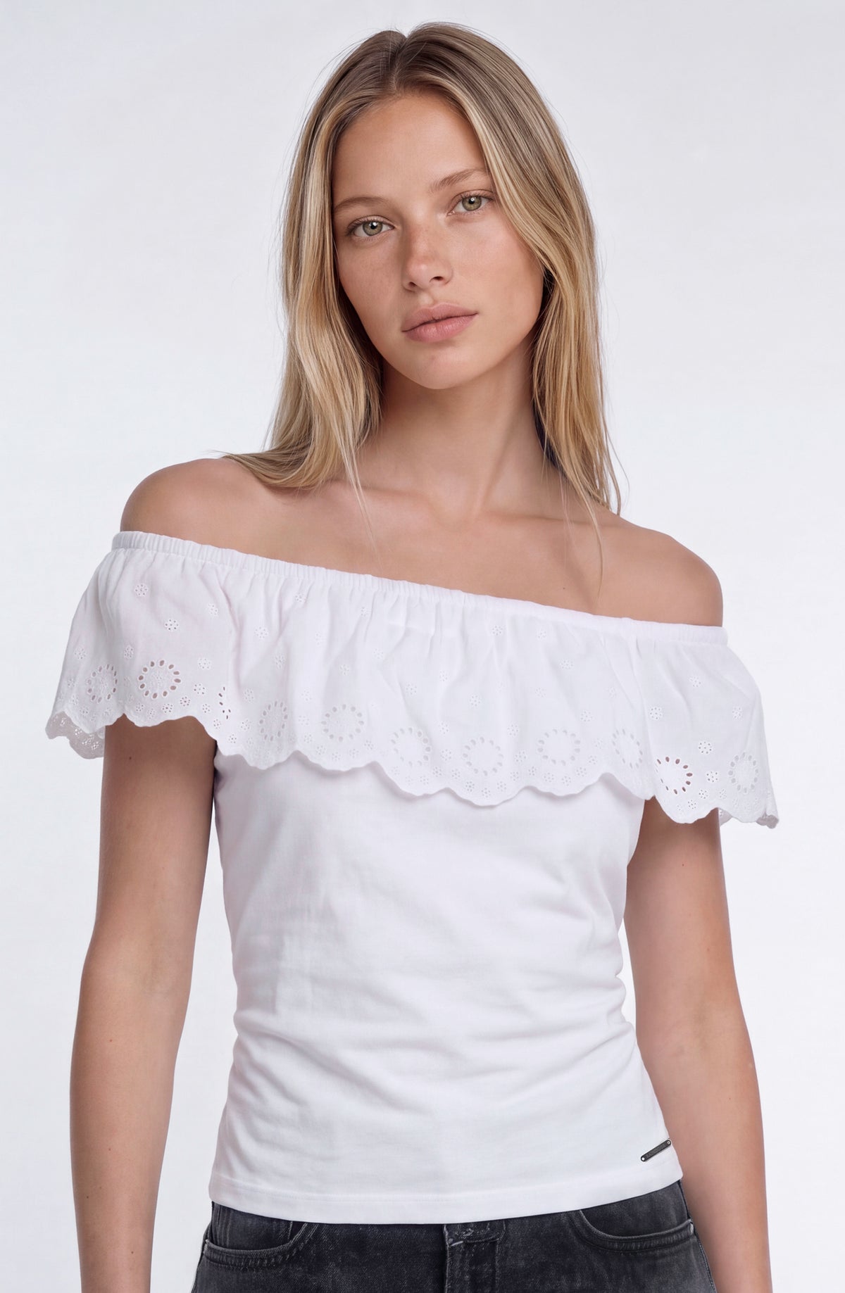 Top Bordado White
