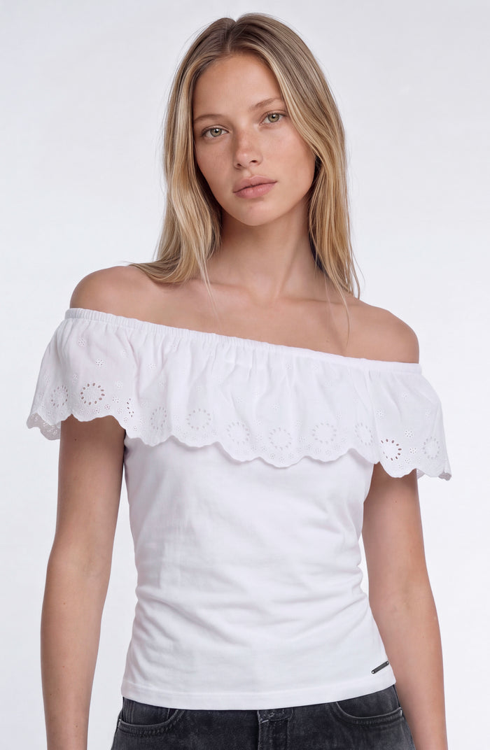 Top Bordado White