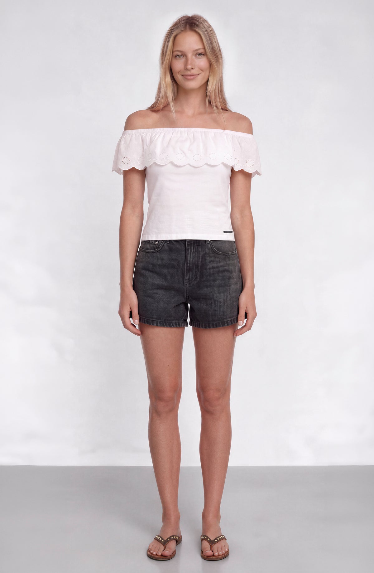 Top Bordado White