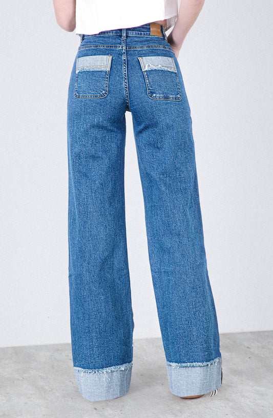 Pantalón Wide Leg Sun Blue