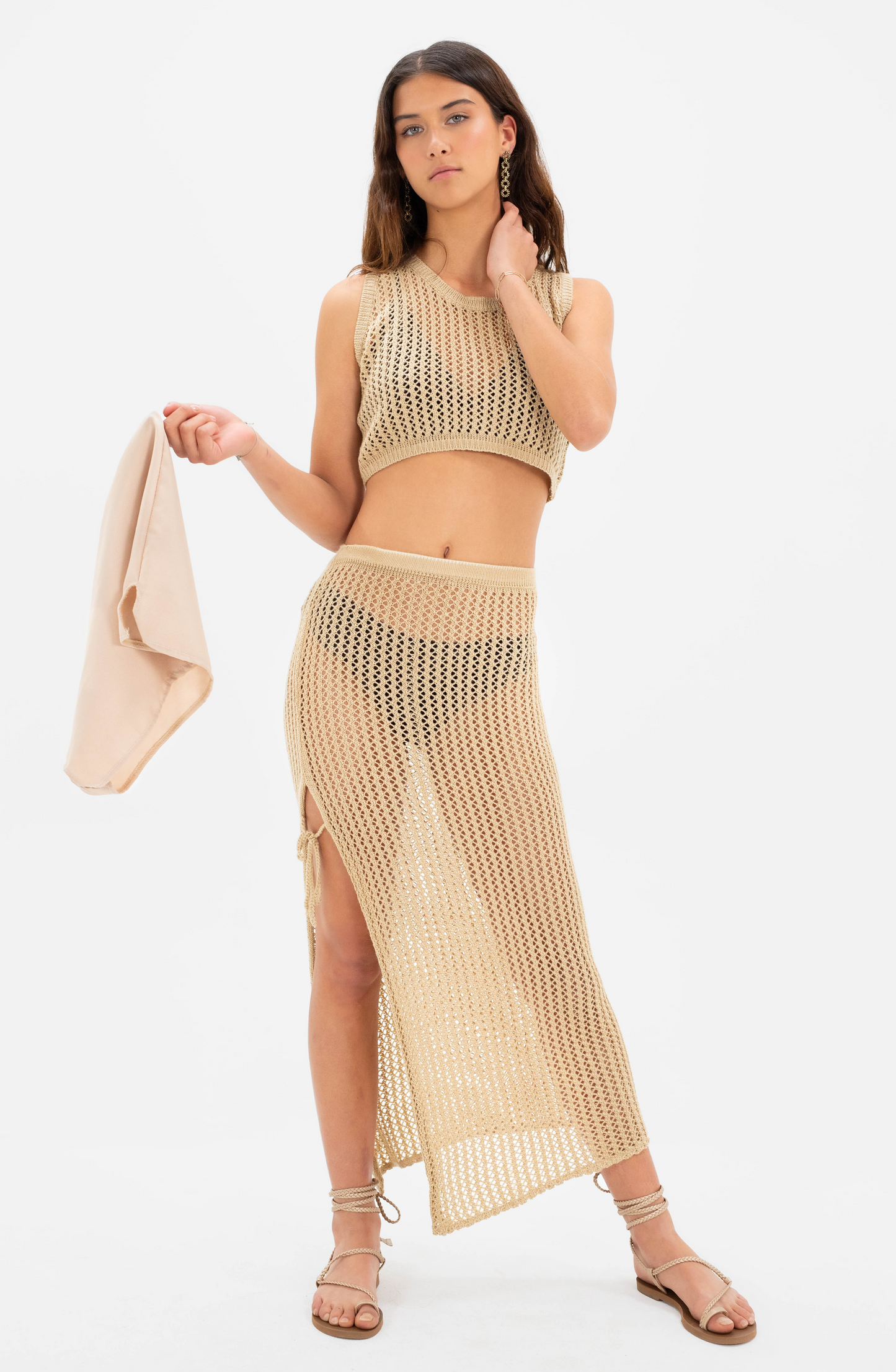 Conjunto Calado Ecru