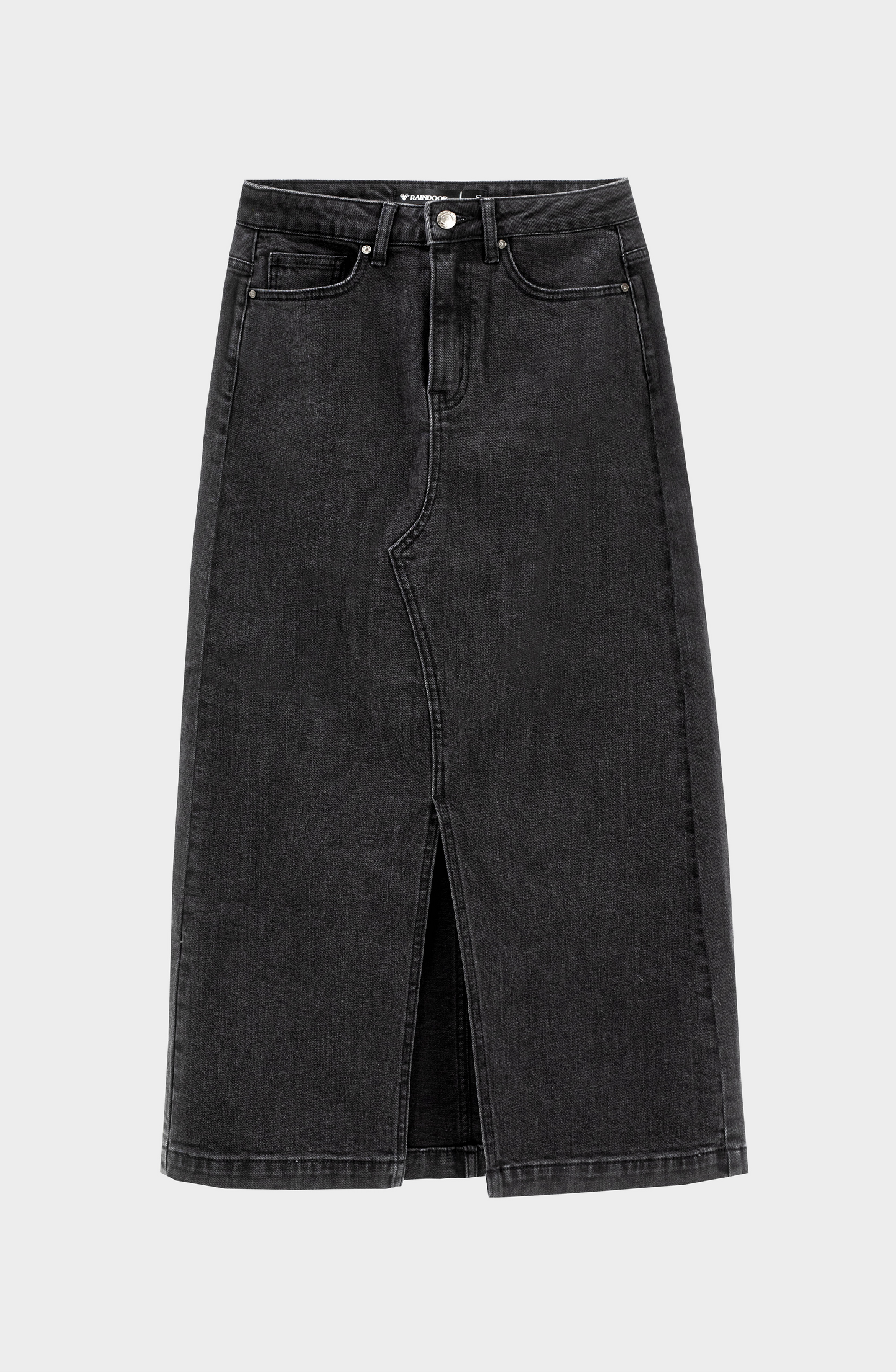 Falda Midi Denim Black