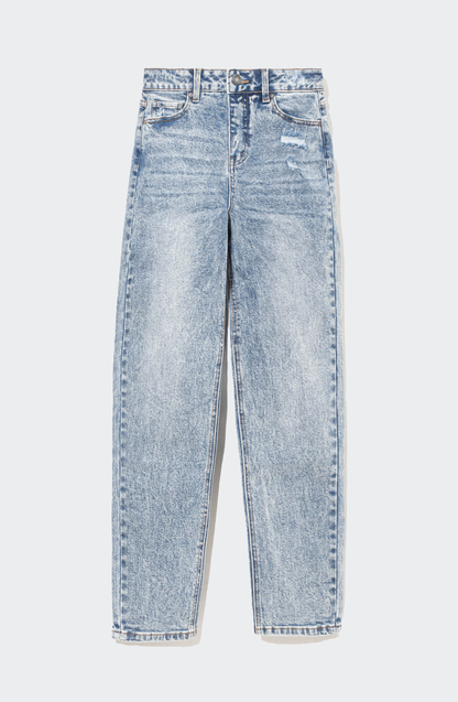 Pants Mom Washed Light Blue