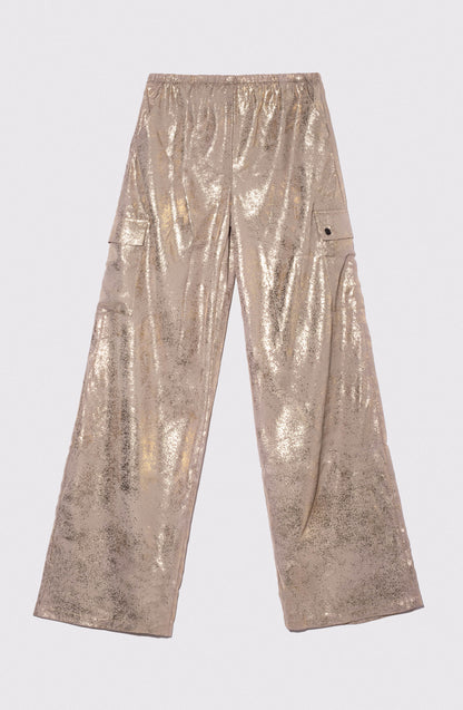 Pants Relaxed Foil Gold