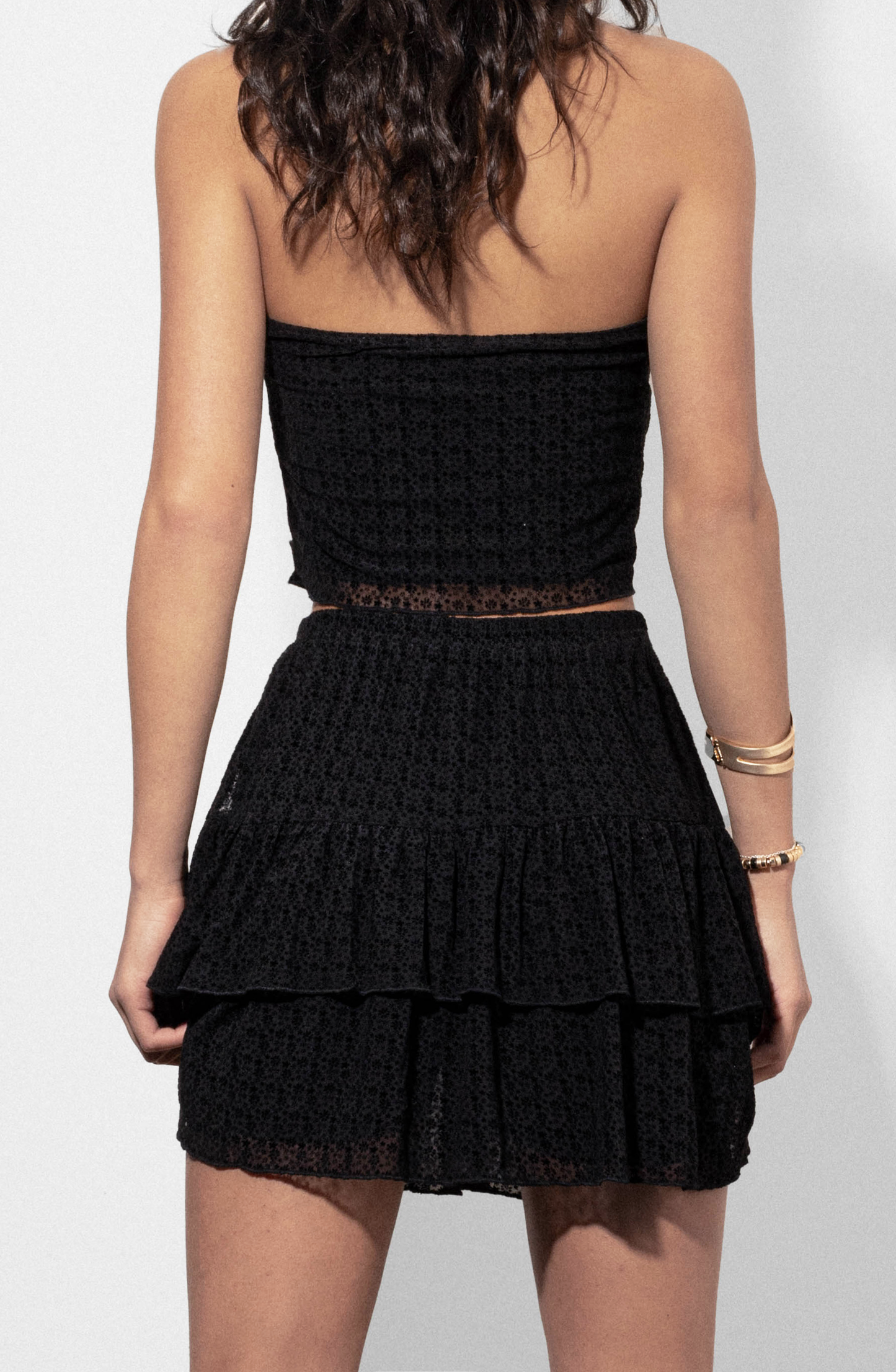Falda  Mesh Vuelos Black