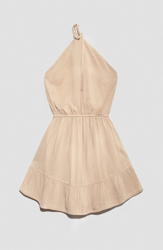 Enterito Corto Halter Ecru