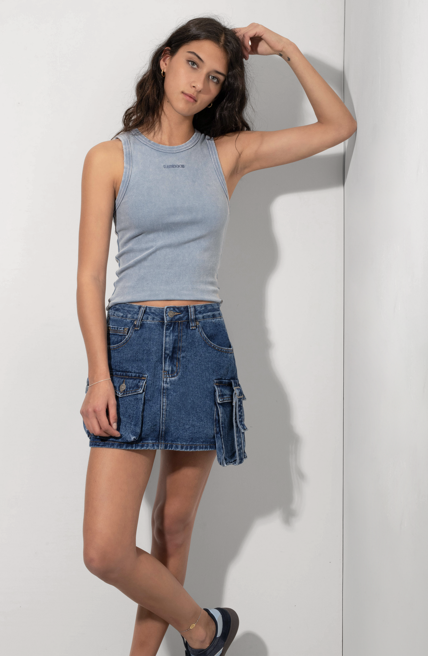 Falda Bolsillos Blue