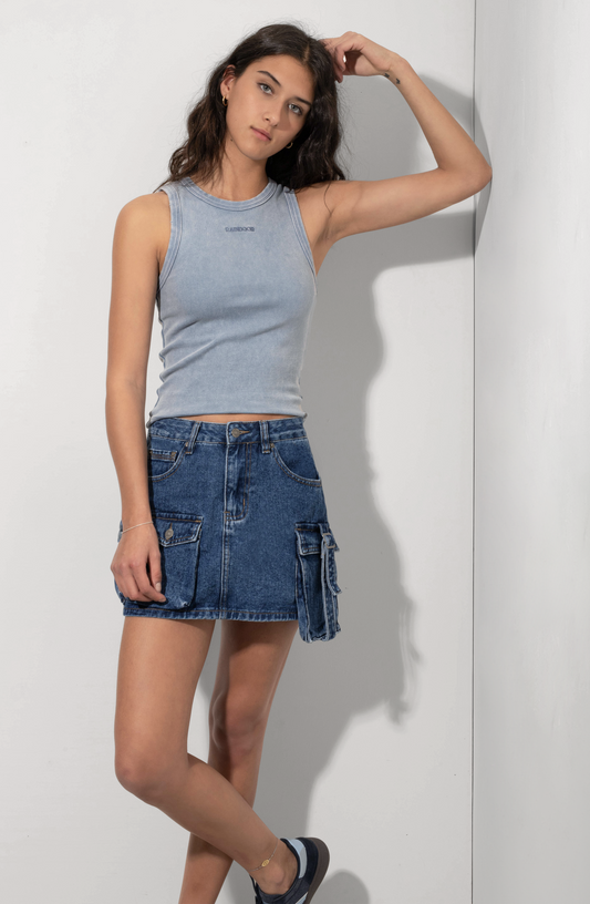 Falda Bolsillos Blue