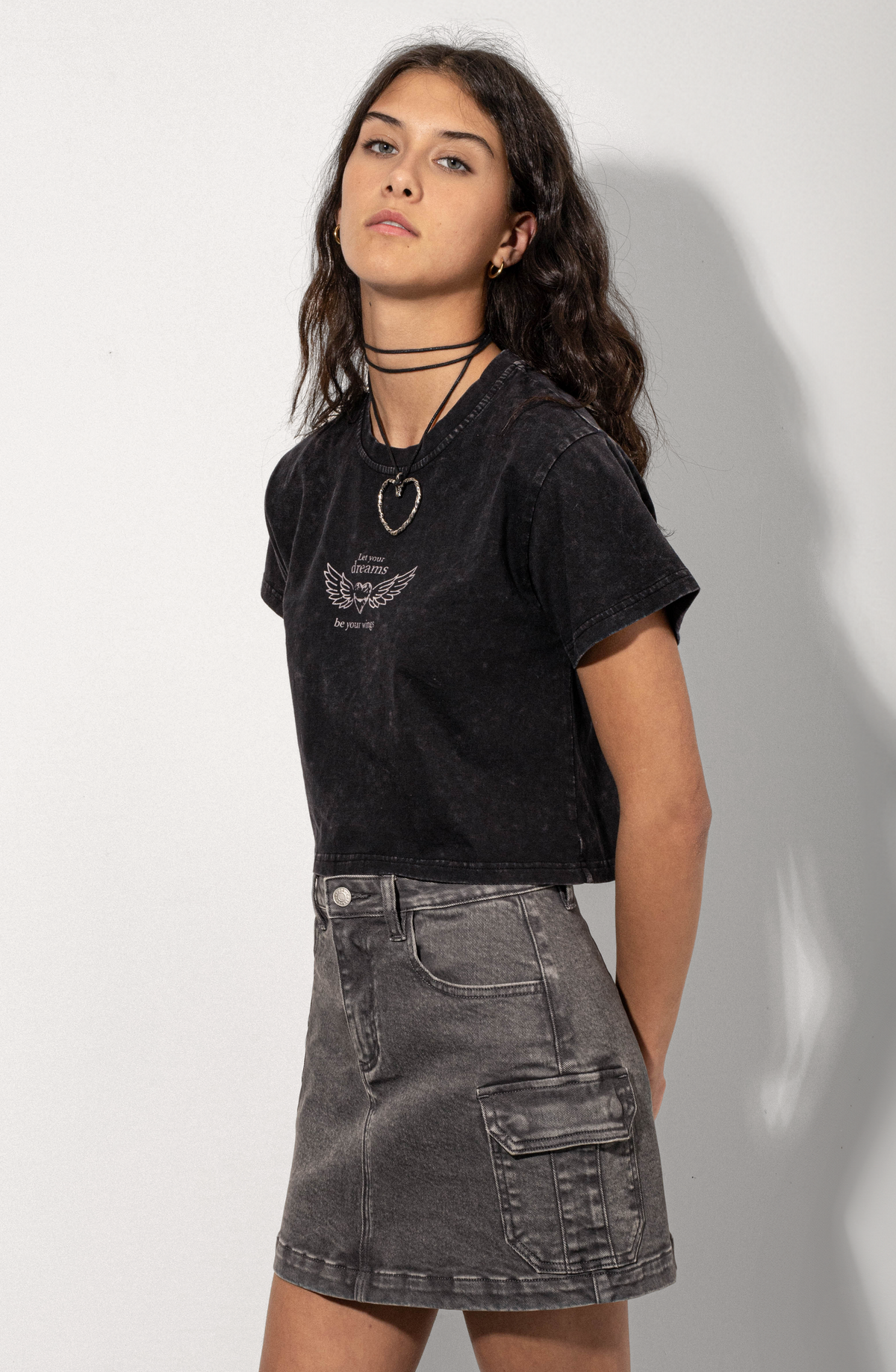 Falda Cargo Gray