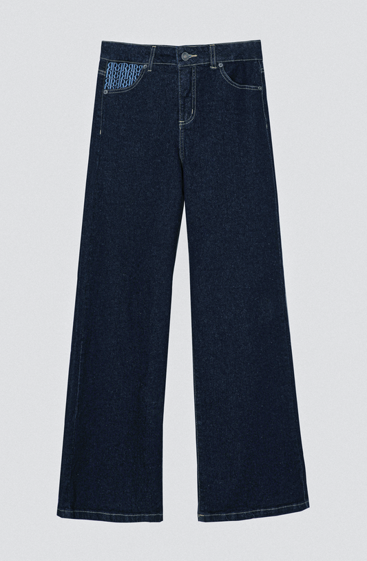 Pantalón Indigo Bordado Blue