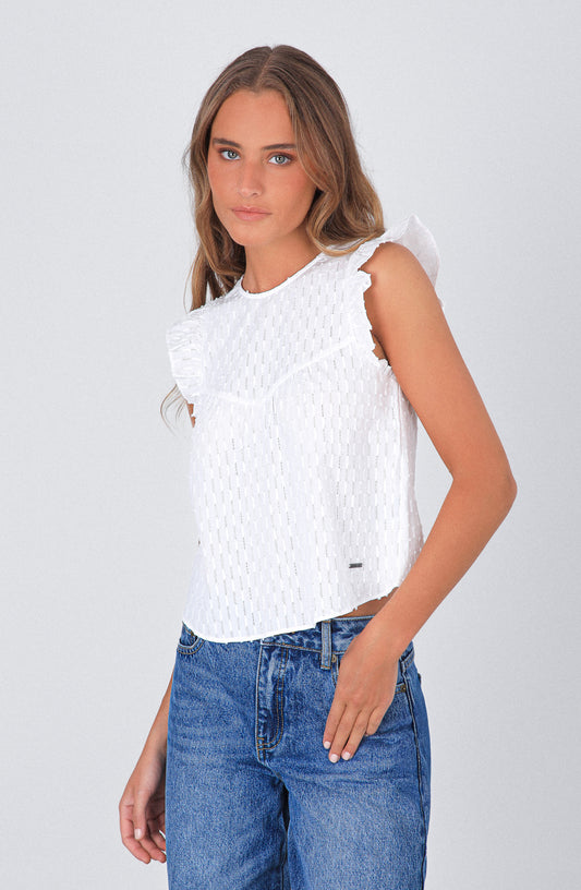 Blusa Manga Corta White