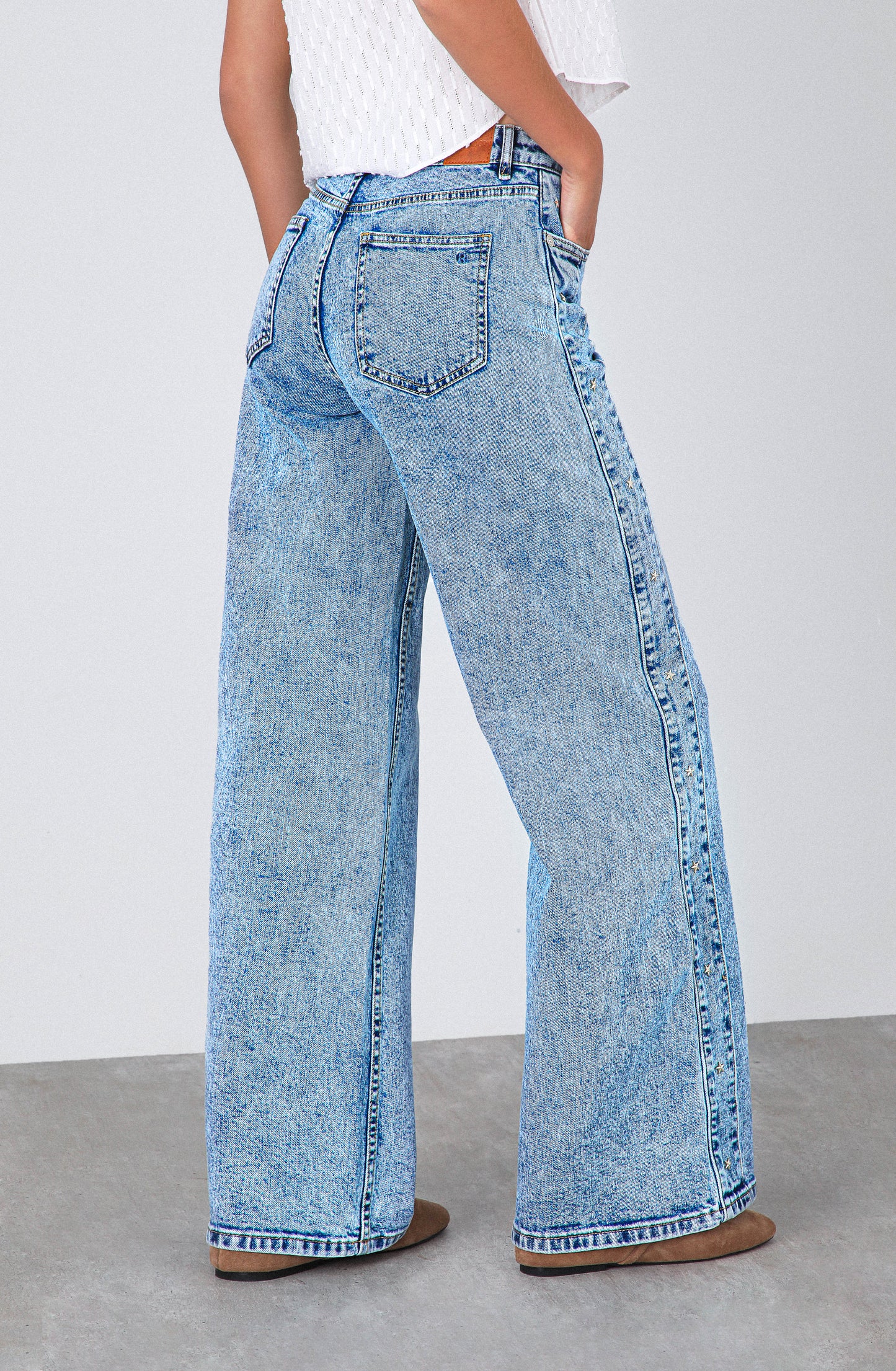 Pantalón Franja Estrella Blue