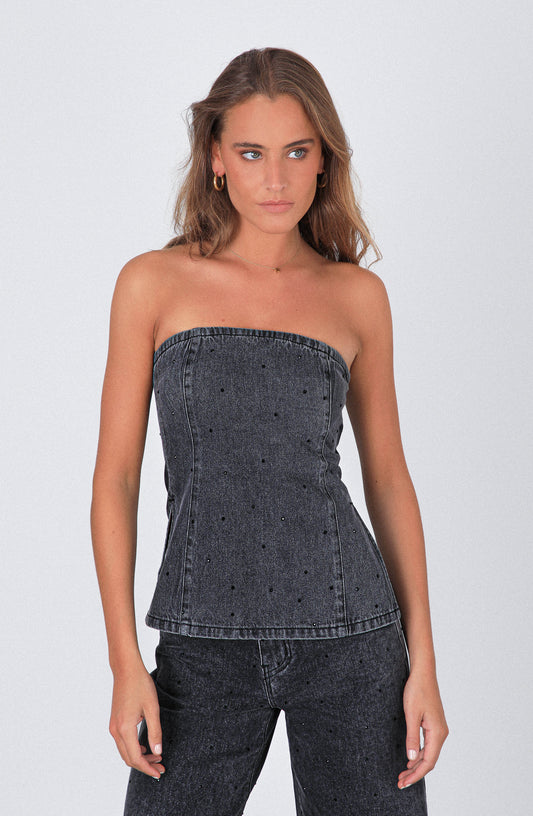 Conjunto Strass Black