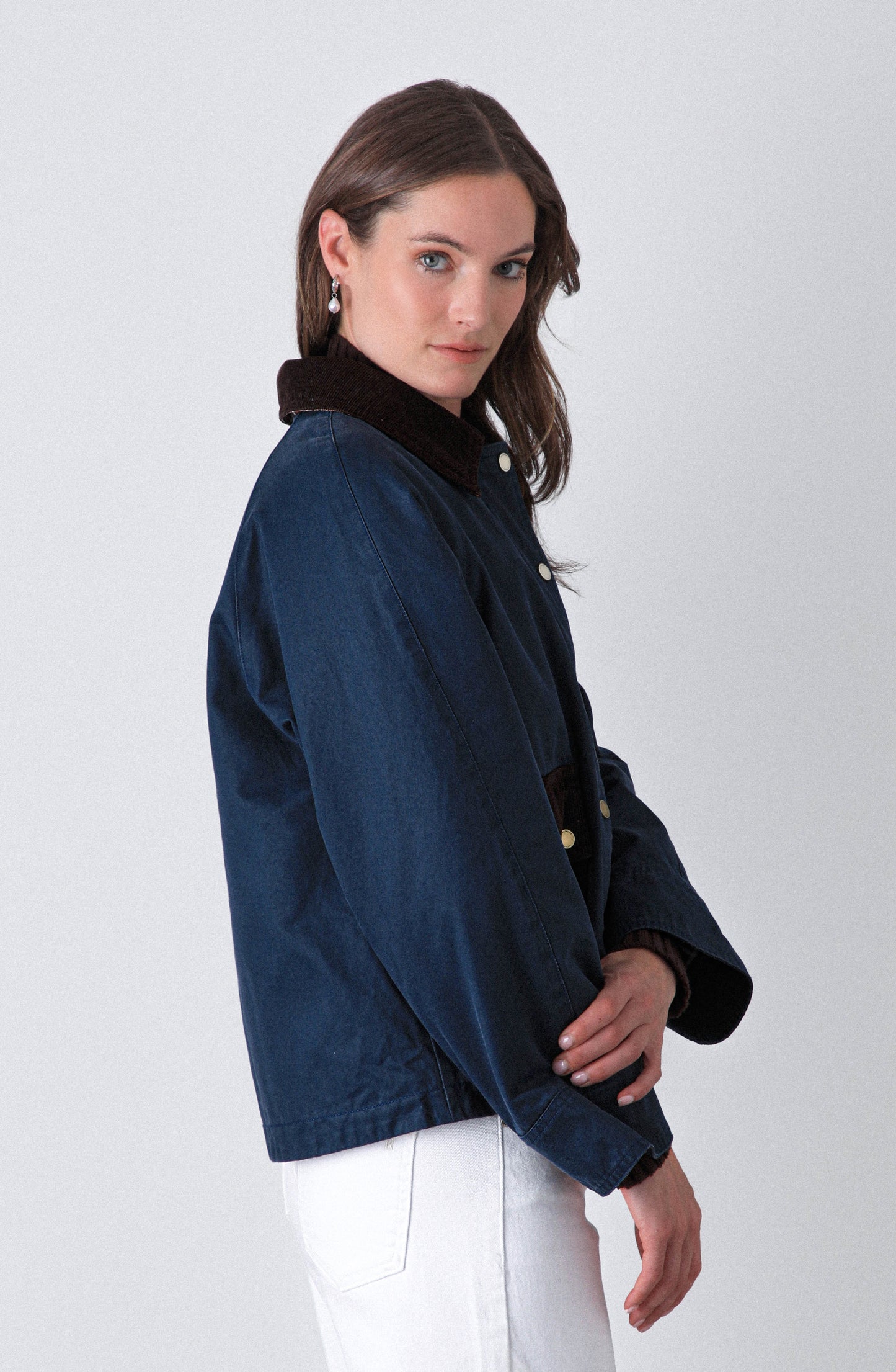 Chaqueta Encerada Navy