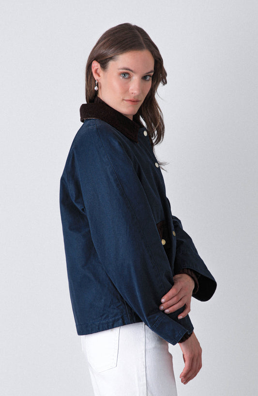Chaqueta Encerada Navy