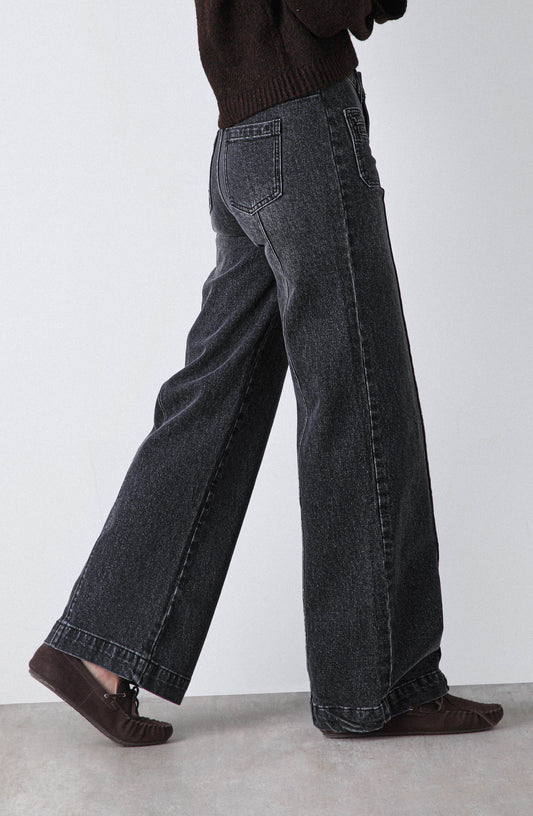 Pantalón Wide Leg Pocket Black