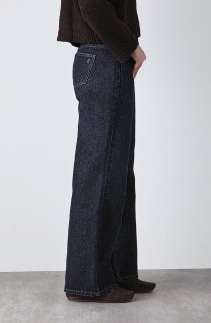 Pantalón Denim Indigo Tiro Bajo