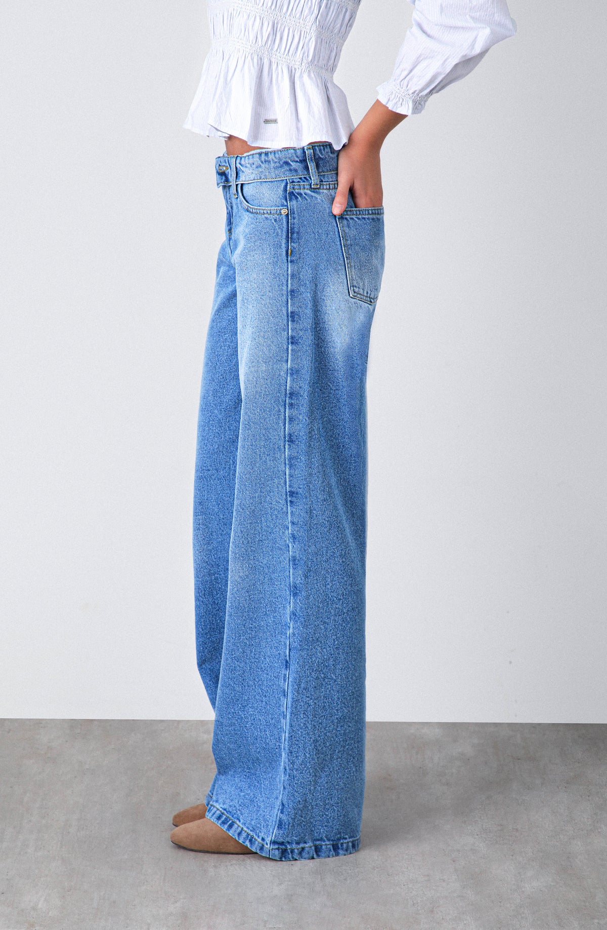Pantalón Pretina Invertida Blue