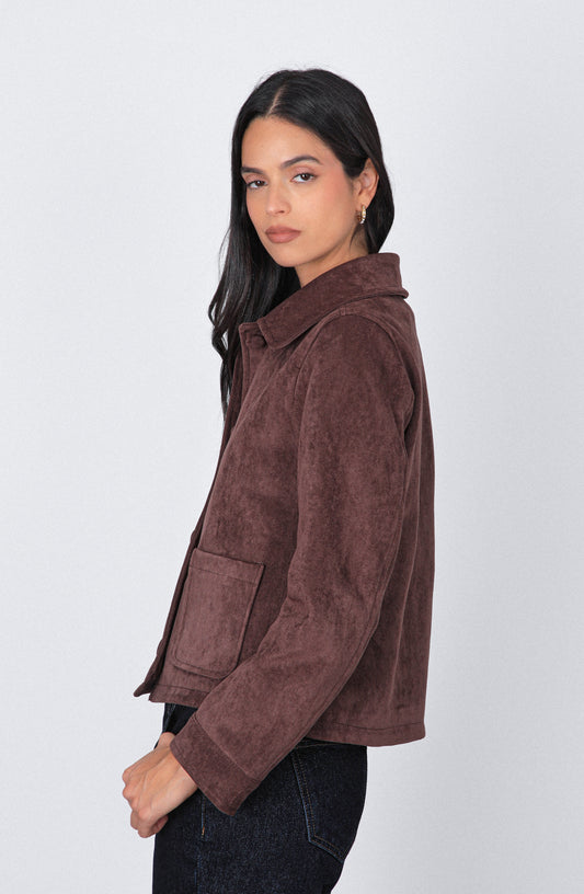 Chaqueta Suede Brown