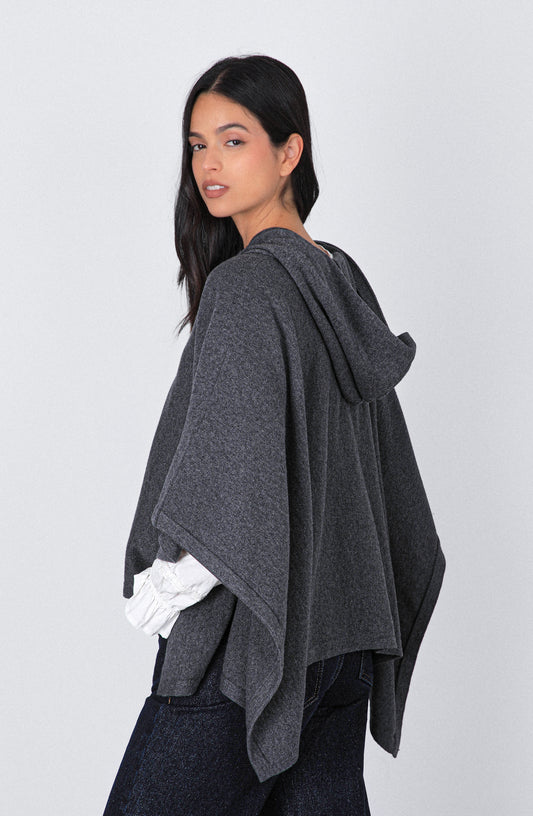 Poncho Gorro Grey