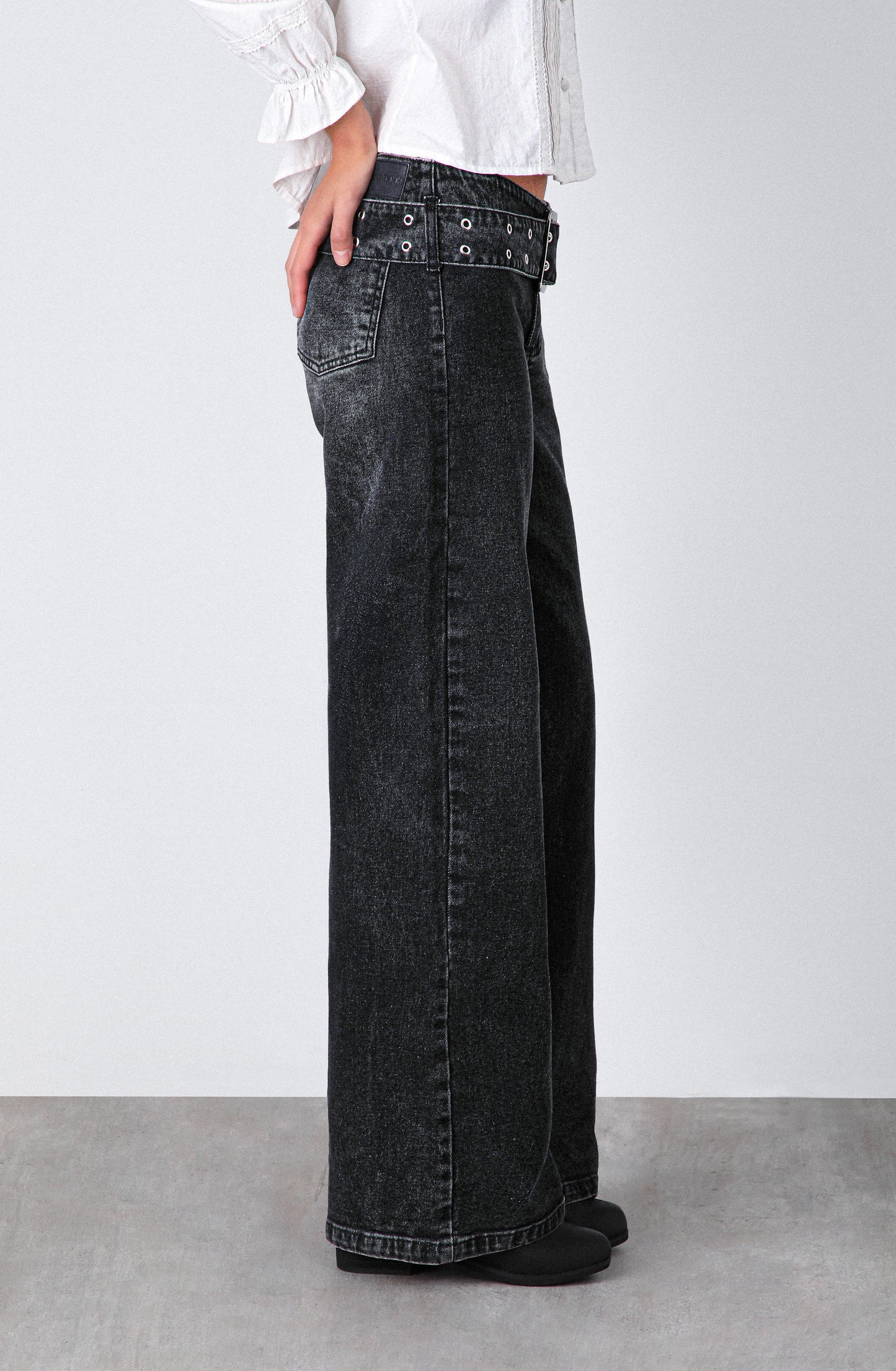 Pantalón Cinturón Ancho Black
