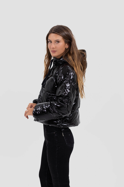 Puffer Metalizada Black