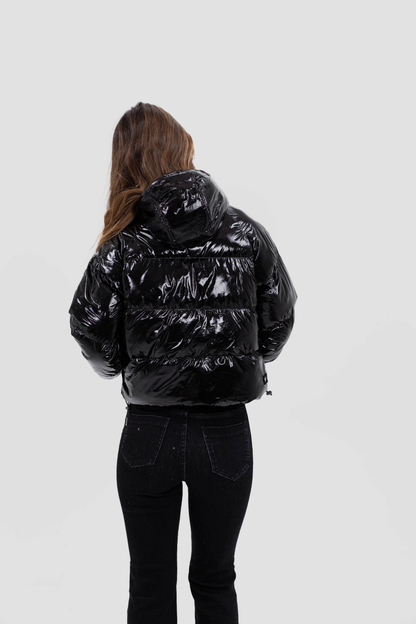 Puffer Metalizada Black