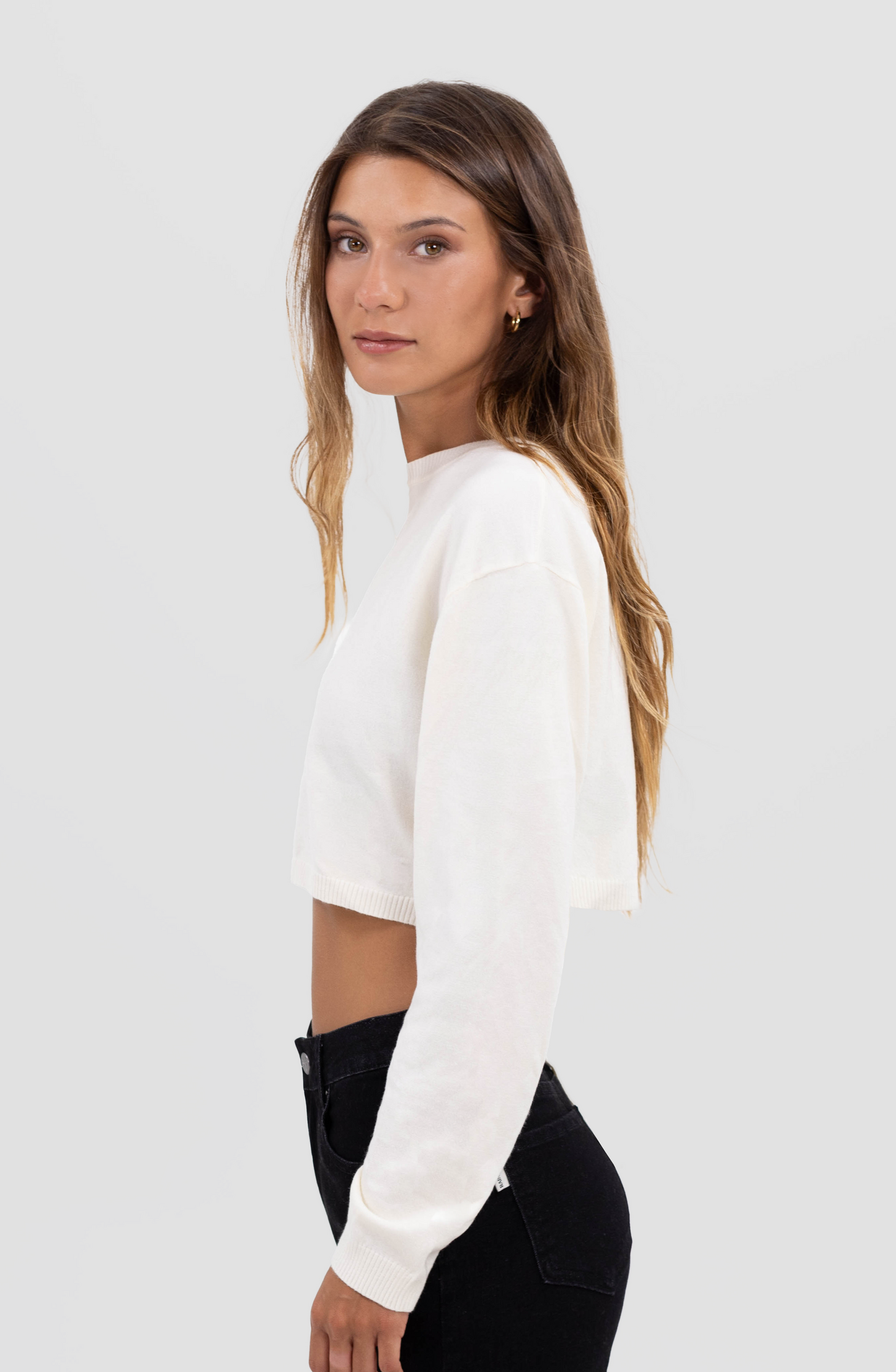 Sweater Espalda Abierta Ecru