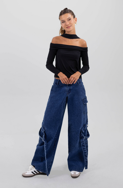 Pants Cargo Cintas Blue