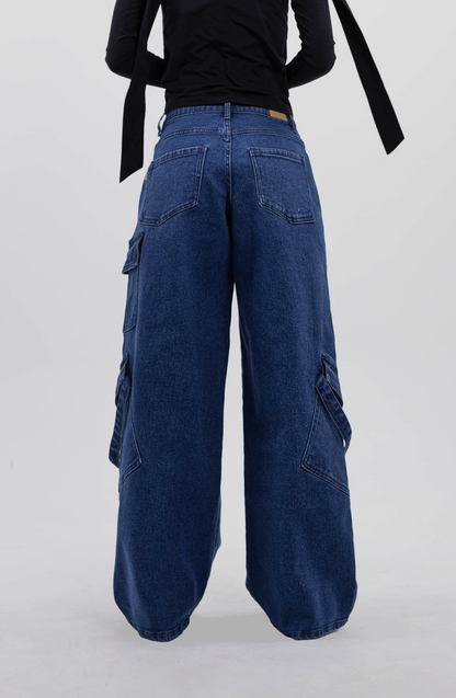 Pants Cargo Cintas Blue