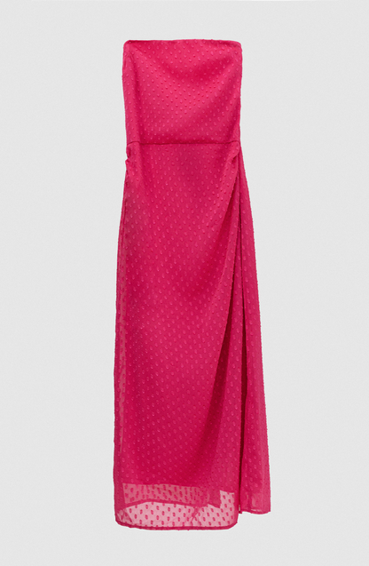 Vestido Strapless Bolero Fucsia