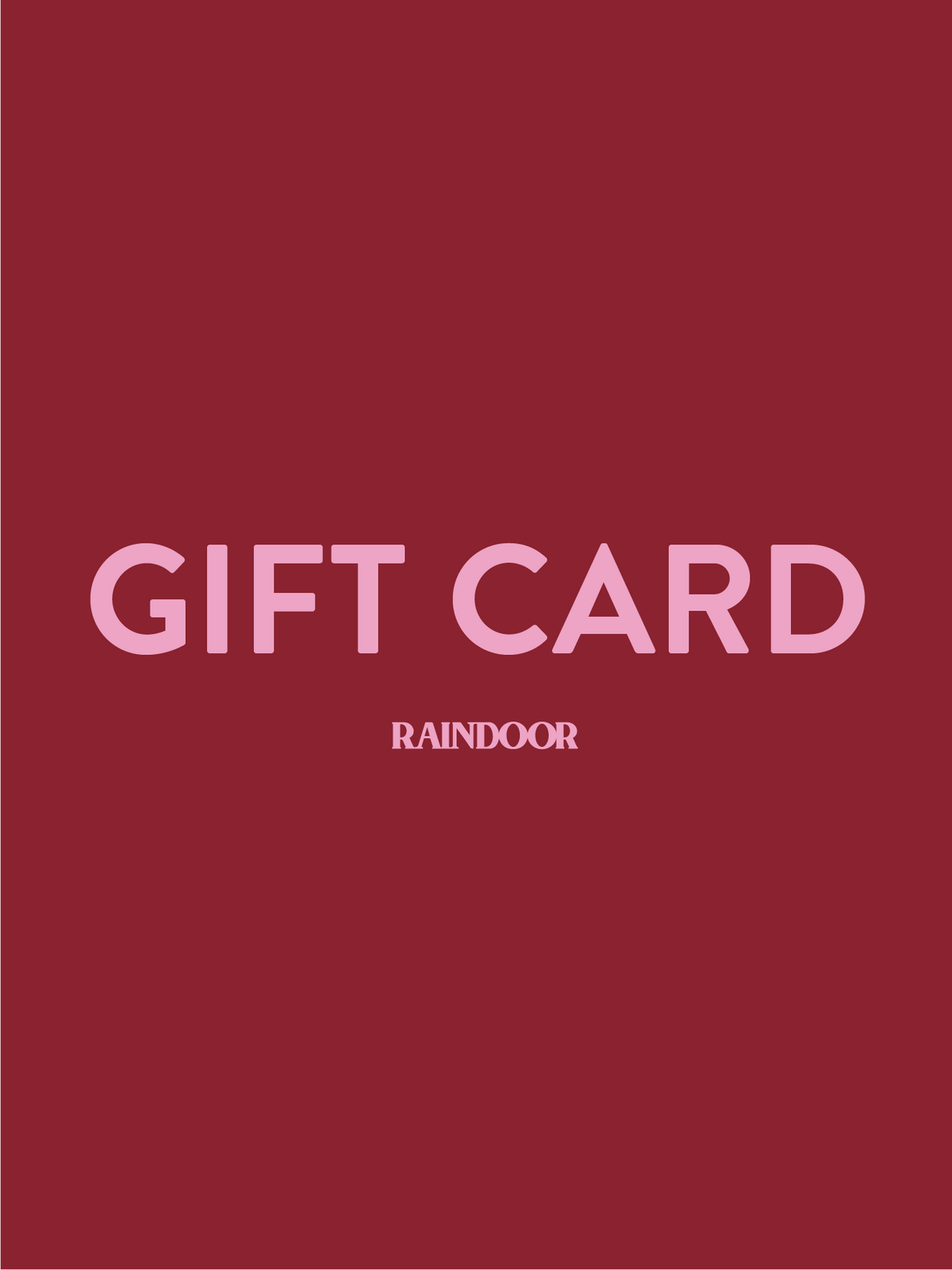 Gift Card Digital Raindoor