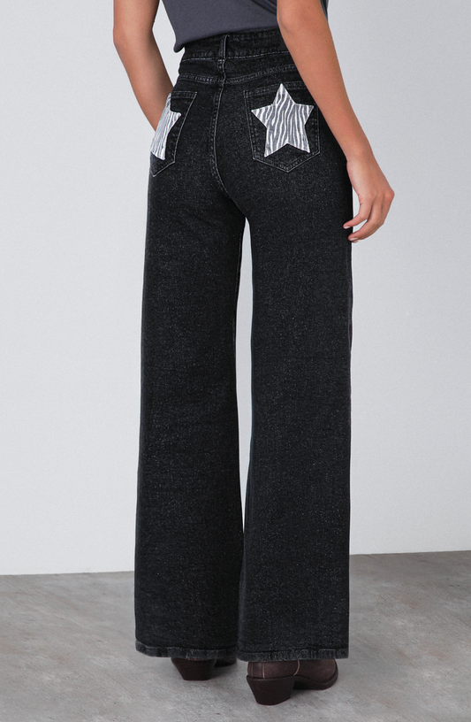 Pantalón Estrella Zebra Black