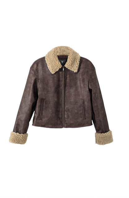 Chaqueta Pu Cuello Chiporro Brown