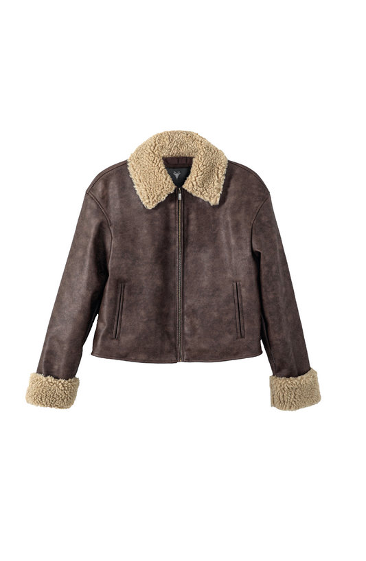 Chaqueta Pu Cuello Chiporro Brown