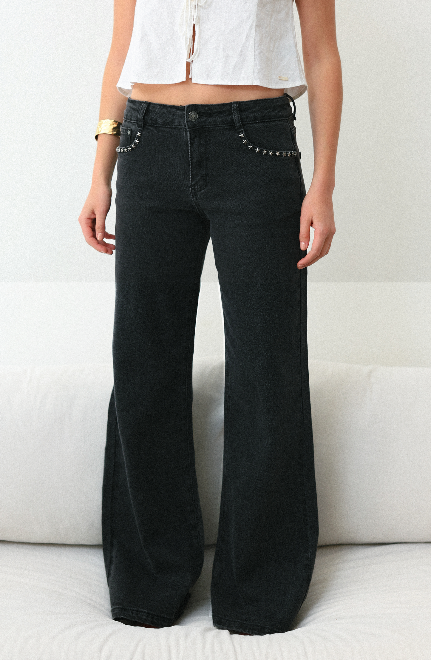 Pantalón Estrella Bolsillo Black